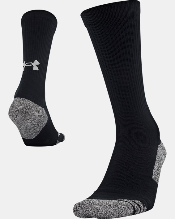 Unisex UA ArmourGrip™ Crew Socks, Black, pdpMainDesktop image number 0